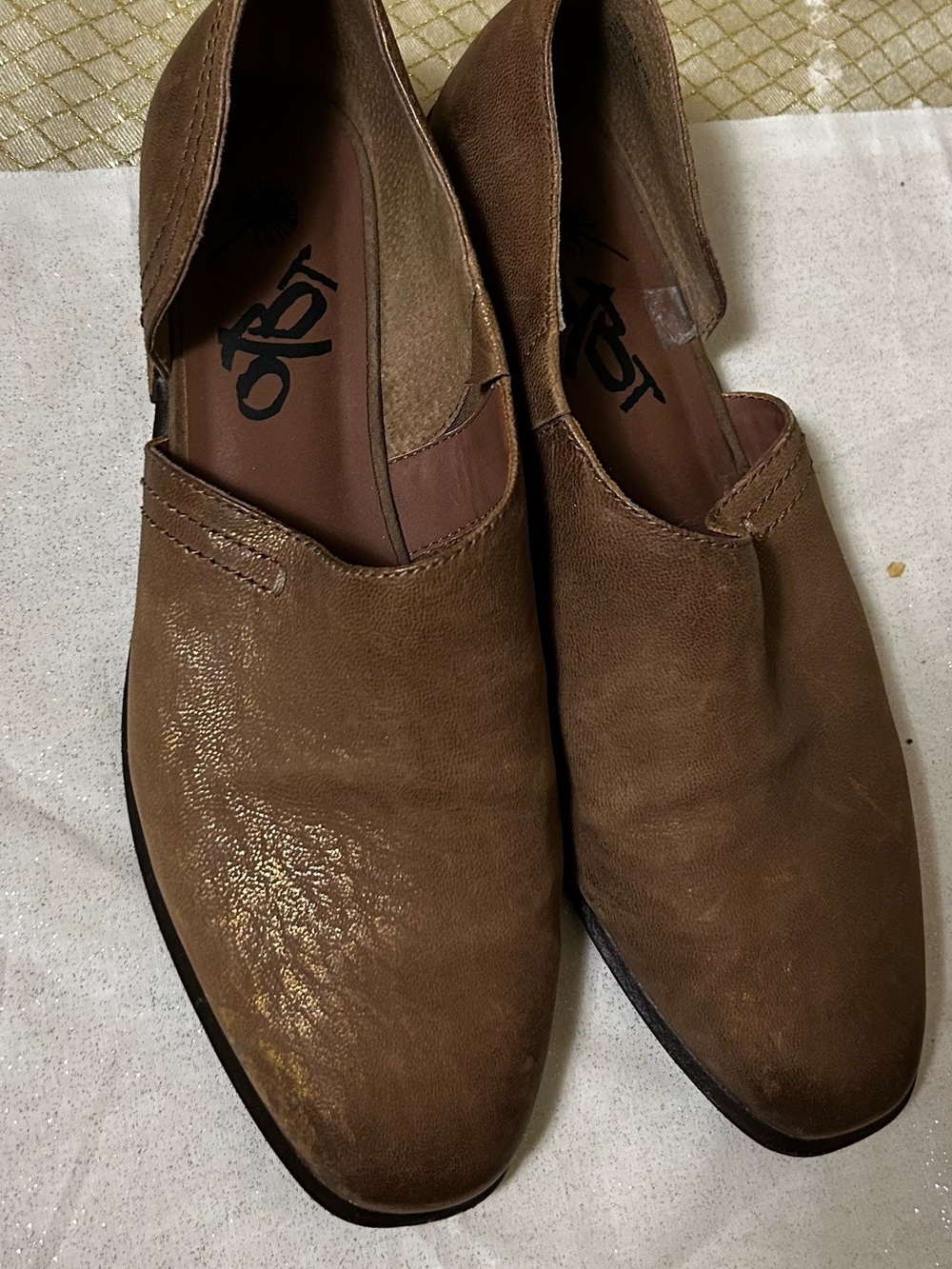 Coyote Women’s Brown Slip-On Leather Shoes
